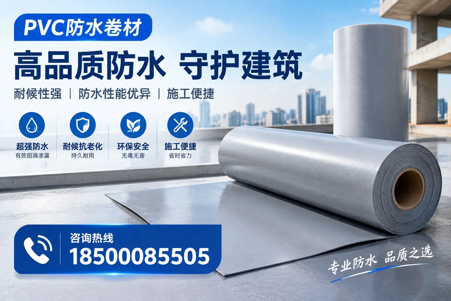 PVC防水卷材的防水效果评测，适合大理的科学依据